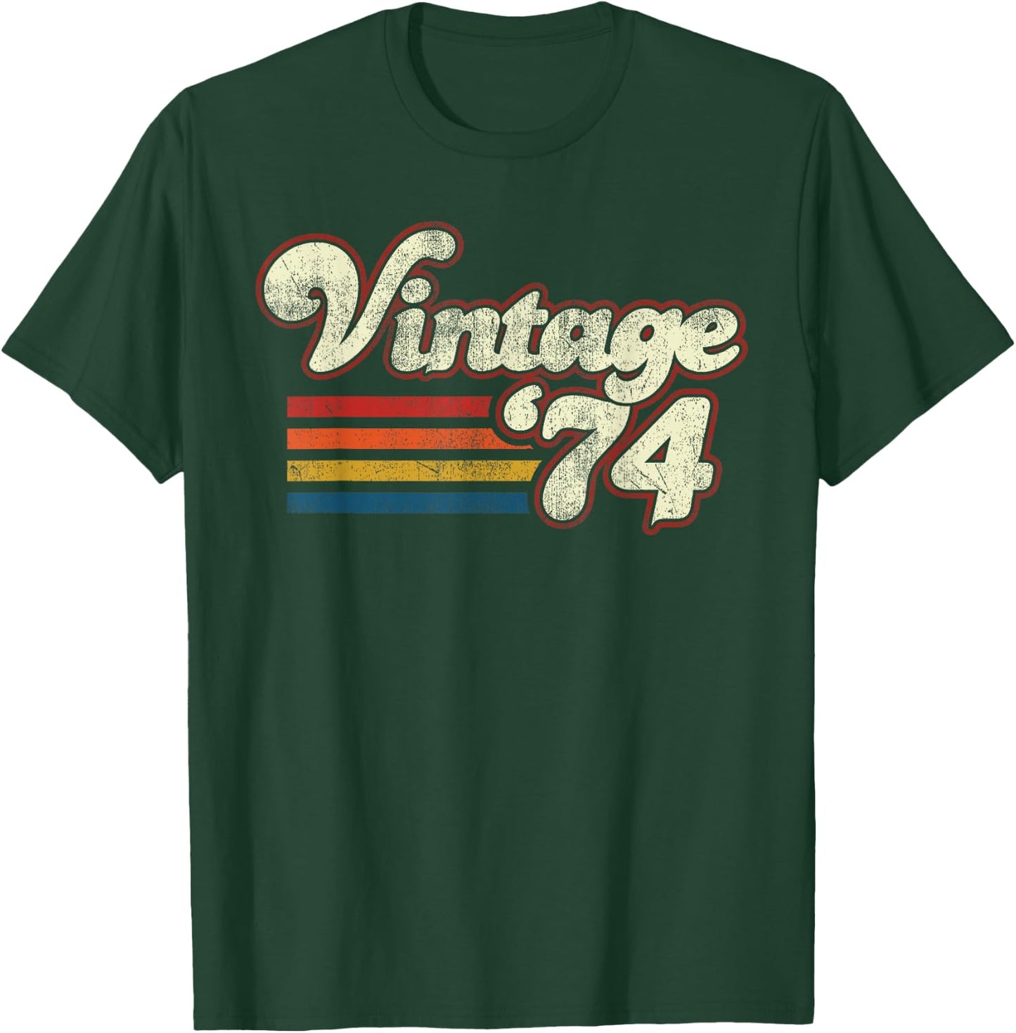 Vintage 1974 Birthday T-Shirt - T-Shirt | Forest