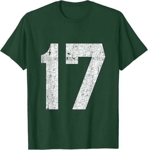 #17 Jersey Uniform Varsity Athletic Sports, 17th Birthday