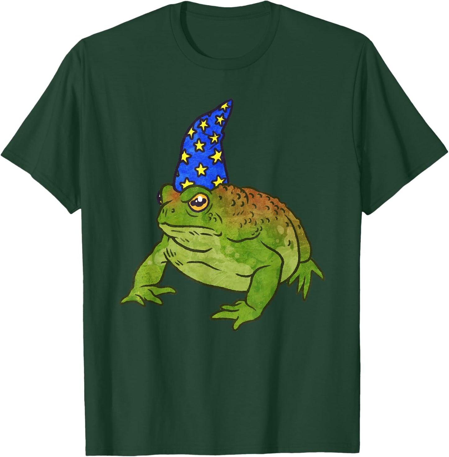Grumpy Frog Wizard with Resting Toad Face T-Shirt - T-Shirt | Forest