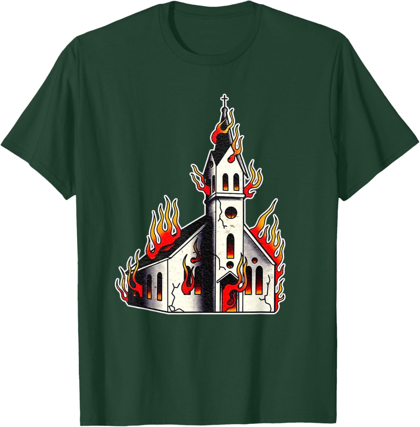 Burning Church T-Shirt - T-Shirt | Forest