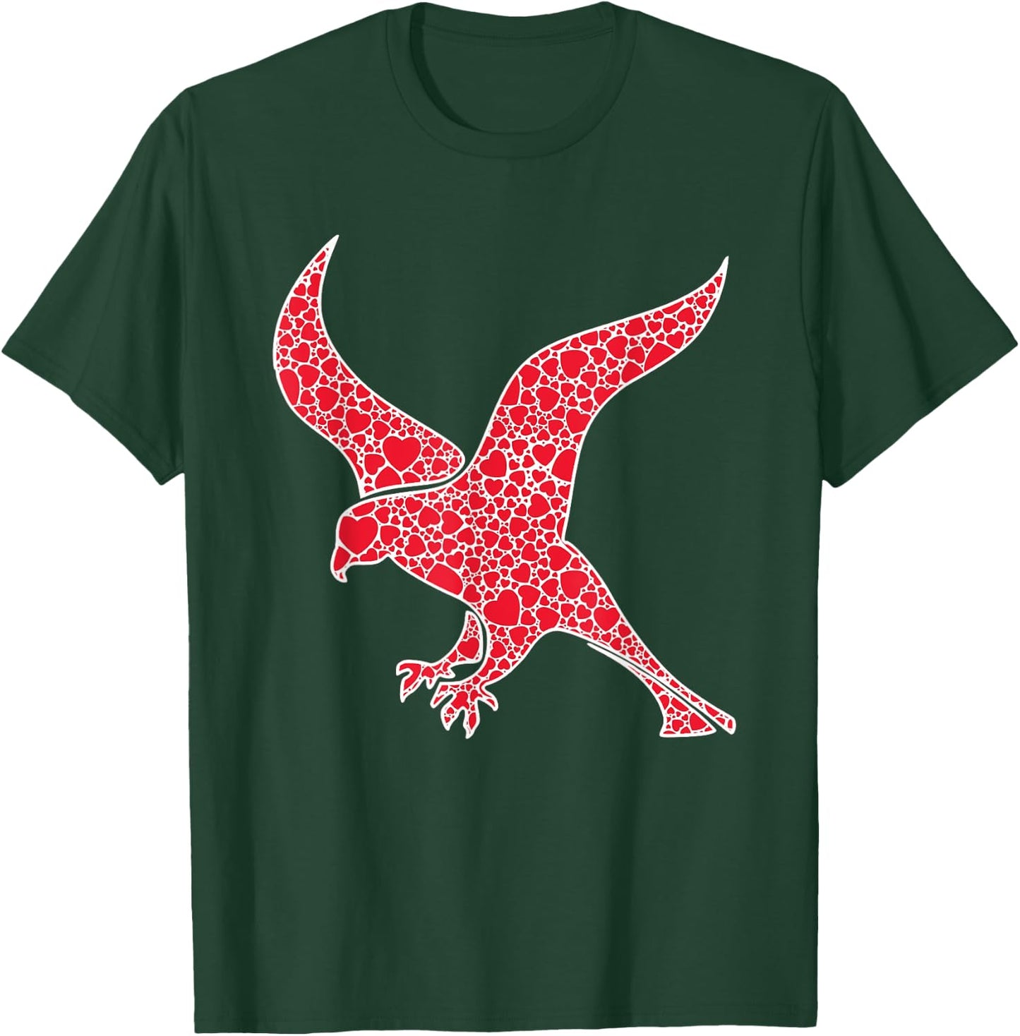 Falcon Hearts Valentine's Day Hawk Bird Lover Girl Gift T-Shirt - T-Shirt | Forest