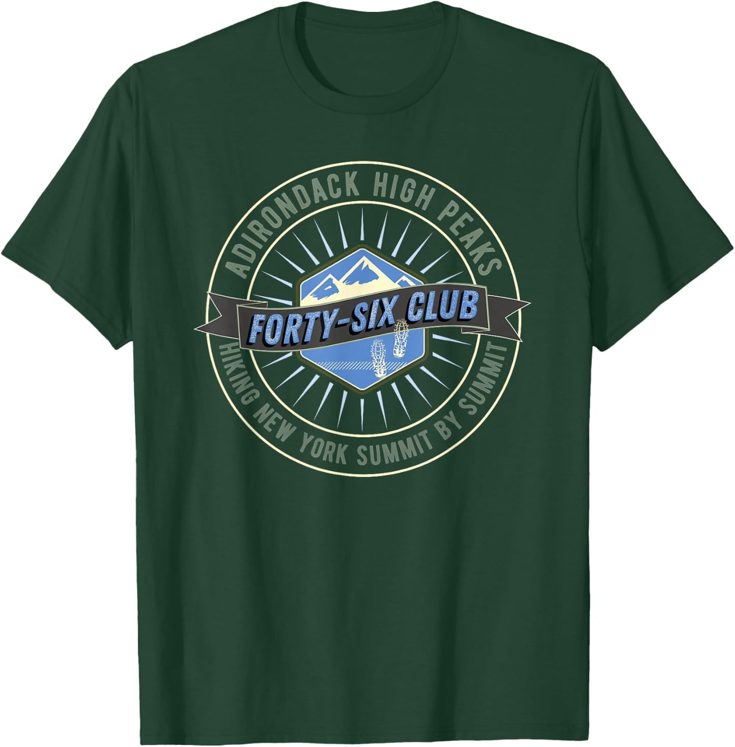 Adirondack High Peaks 46 Club New York State Hiker Hiking T-Shirt - T-Shirt | Forest