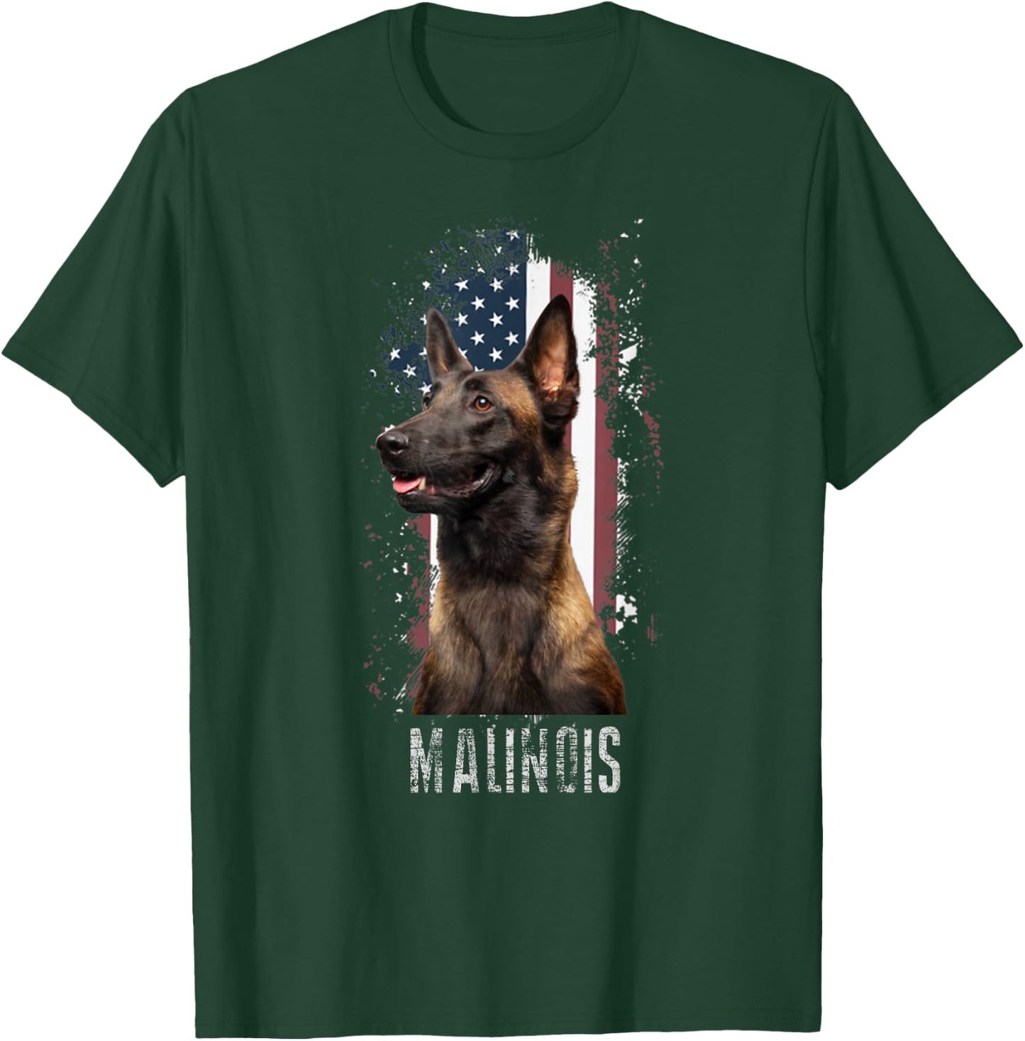 Belgian Malinois Belgian Malinois American Flag Funny Dog Gift -Adults Black Small T-Shirt - T-Shirt | Forest
