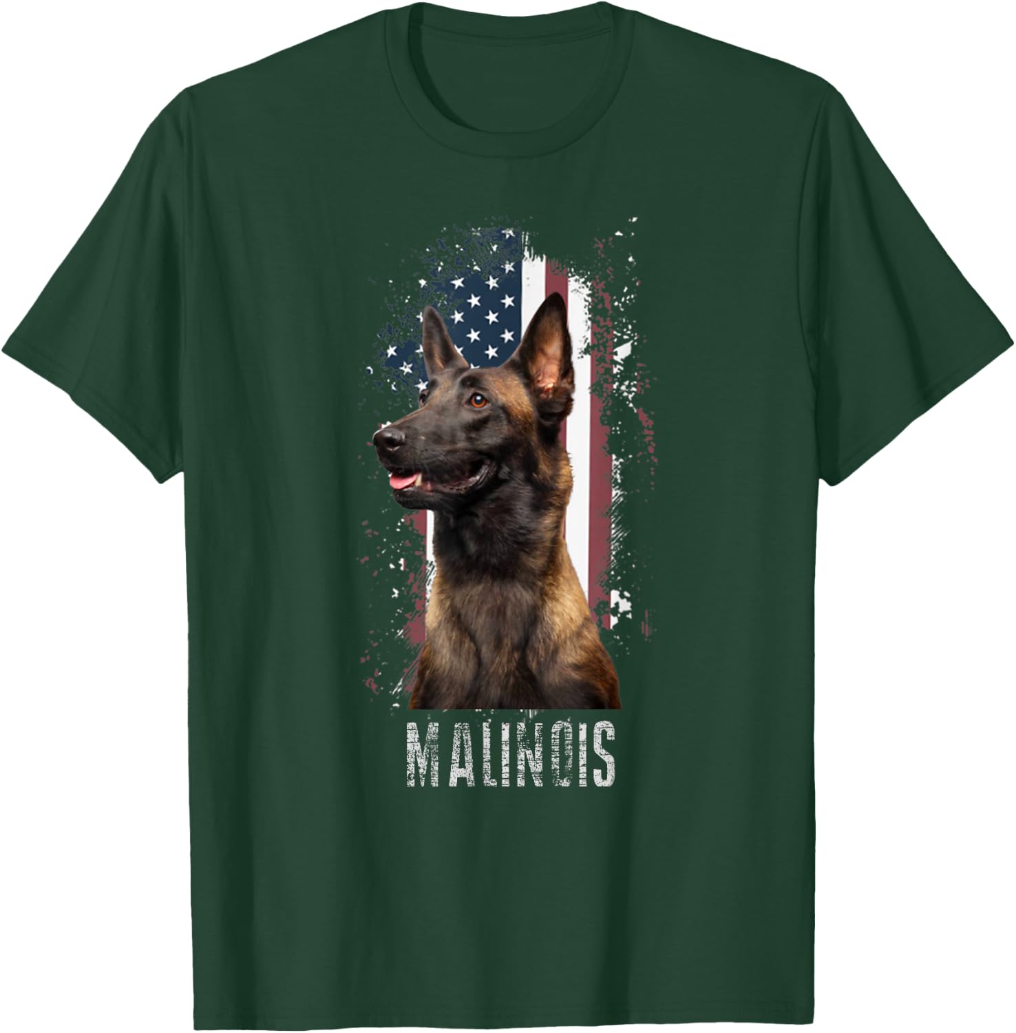 Belgian Malinois Belgian Malinois American Flag Funny Dog Gift -Adults Black Small T-Shirt - T-Shirt | Forest