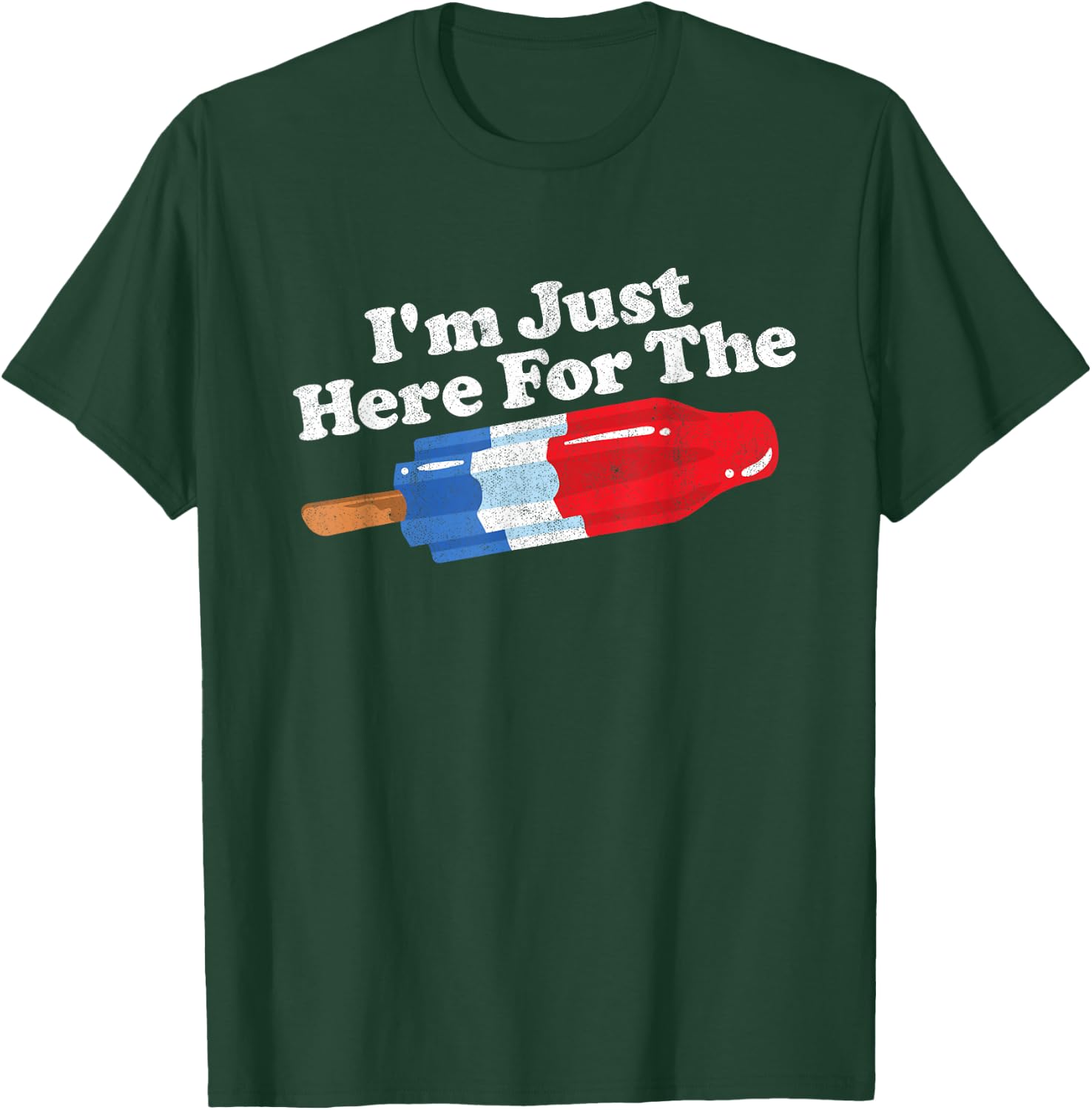 I'm Just Here for The Popsicle Funny Bomb Retro 80s Pop Gift T-Shirt - T-Shirt | Forest
