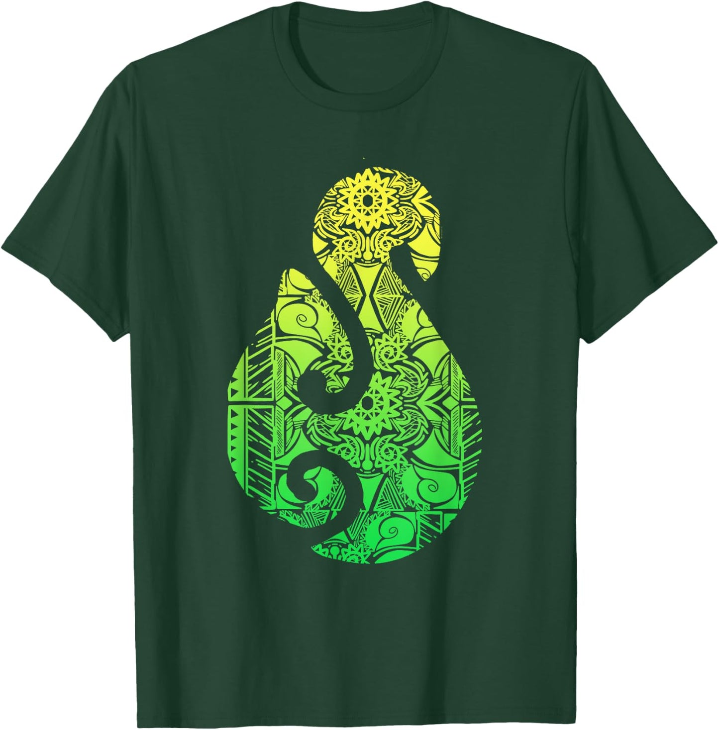 Maori Hook Polynesian New Zealand Culture Tattoo T-Shirt - T-Shirt | Forest