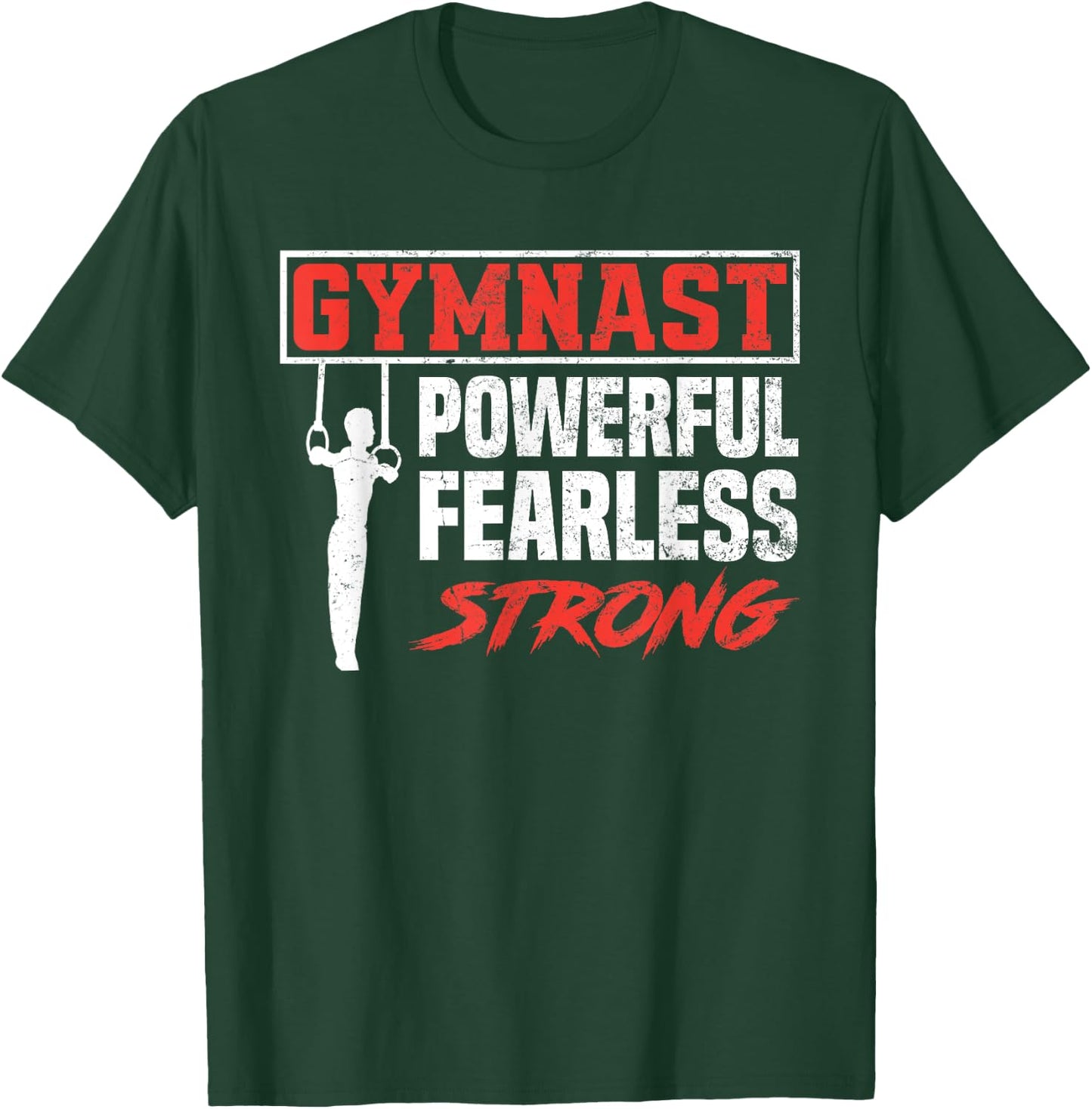 Boys Gymnastics Sports Strong Funny Gymnast T-Shirt - T-Shirt | Forest