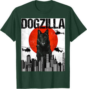 Funny Vintage Japanese Dogzilla Belgian Sheepdog Women T-Shirt - T-Shirt | Forest