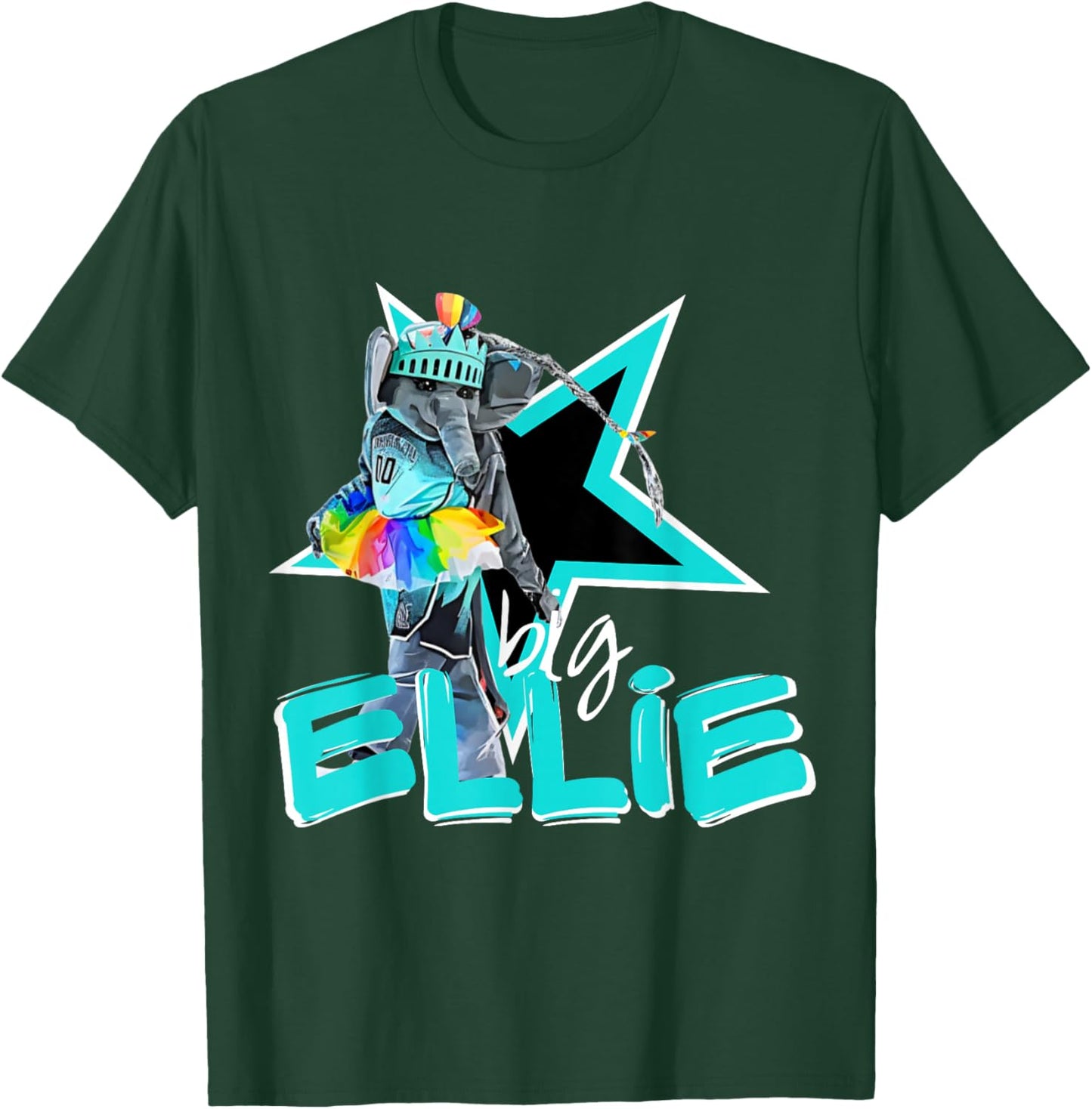 Big Ellie NY Liberty Mascot T-Shirt - T-Shirt | Forest