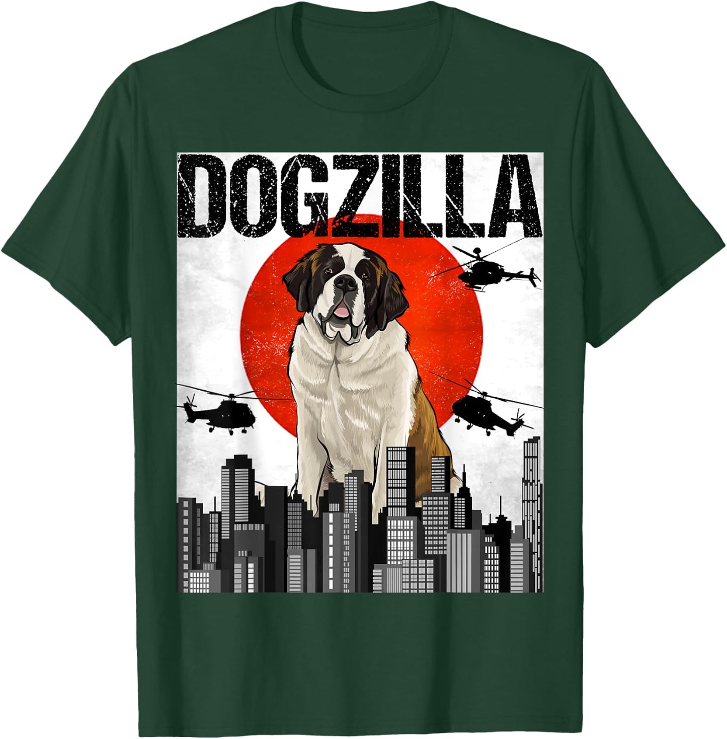 Funny Vintage Japanese Dogzilla St. Bernard T-Shirt - T-Shirt | Forest