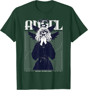 Anime Girl Multiple Eyes Gothic Seraphim Angel Harajuku T-Shirt - T-Shirt | Forest