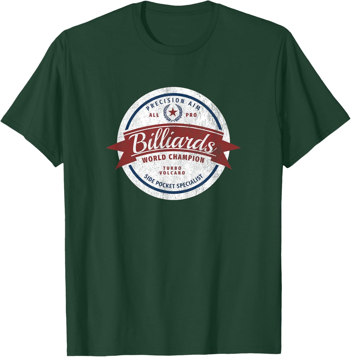 Retro Billiards World Champion “Side Pocket Specialist” T-Shirt - T-Shirt | Forest