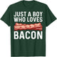 Funny Bacon Gift Bacon Lovers Boys Kids Meat Foodie Pun T-Shirt - T-Shirt | Forest