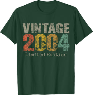 Vintage 2004 Limited Edition 21st Birthday Gifts 21 Year Old T-Shirt - T-Shirt | Forest
