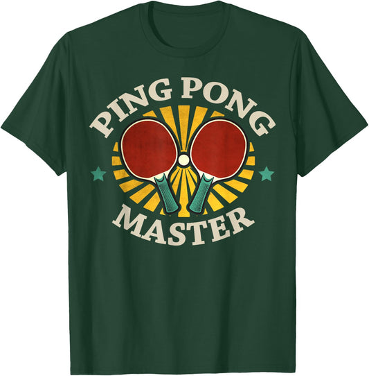Funny Ping Pong Master Gift Men Women Table Tennis Players T-Shirt - T-Shirt | Forest