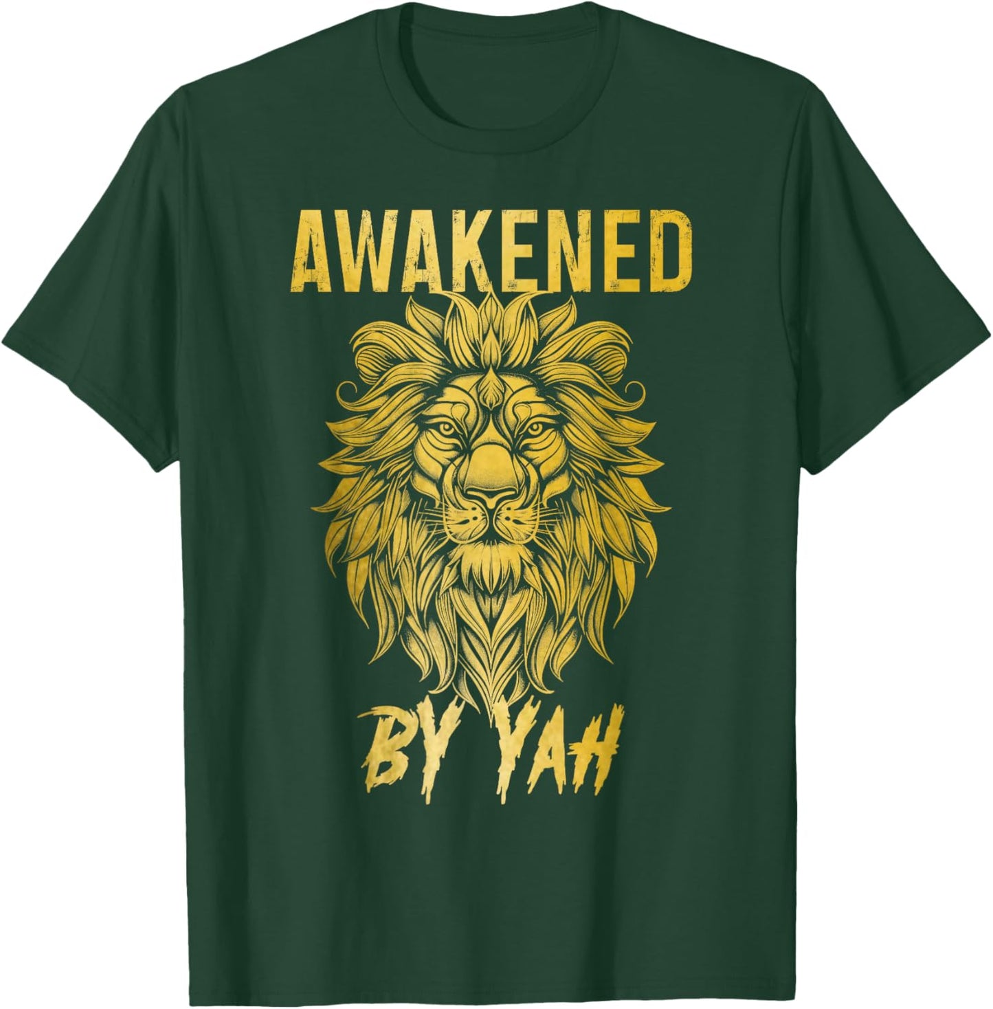 Hebrew Israelite Awakened By Yah Lion Of Judah Jewish Yahweh T-Shirt - T-Shirt | Forest