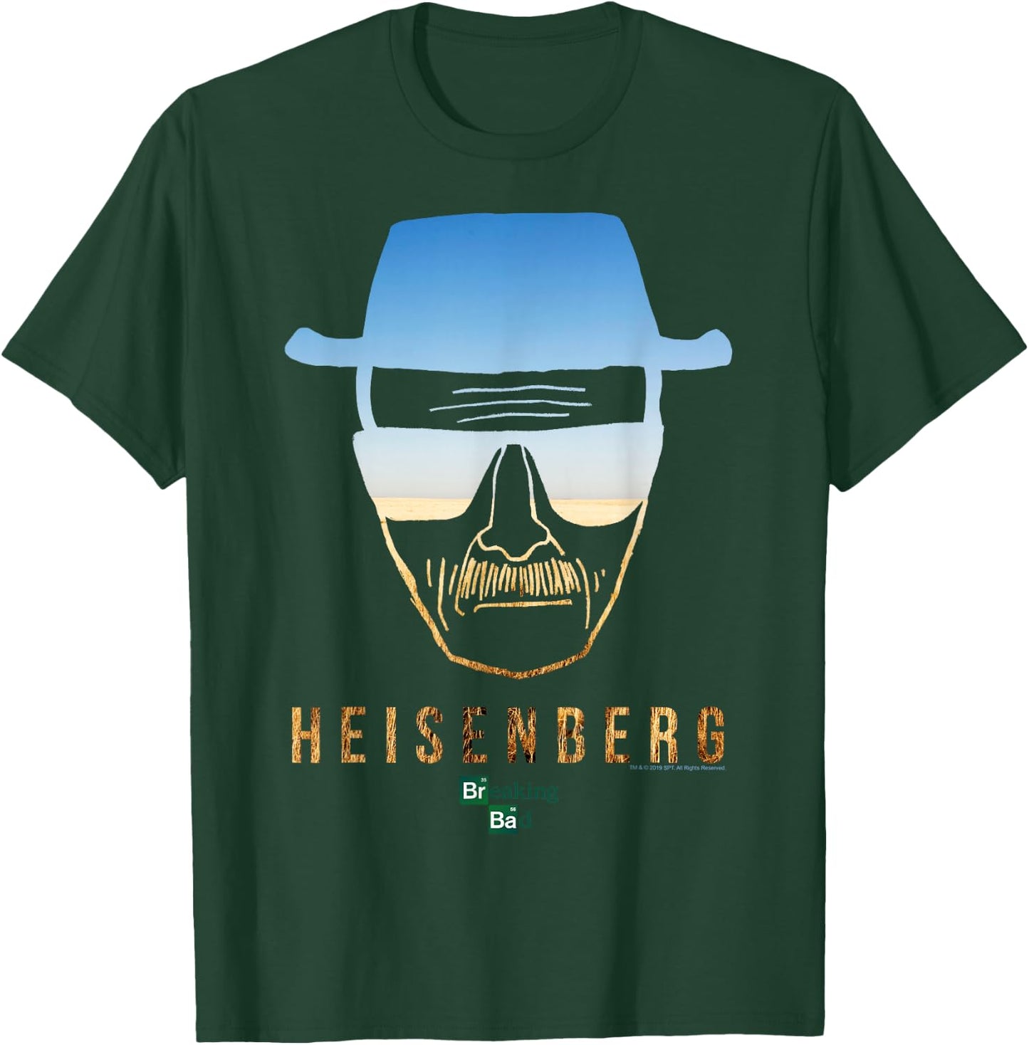 Breaking Bad Heisenberg Desert Horizon Outline Small T-Shirt - T-Shirt | Forest