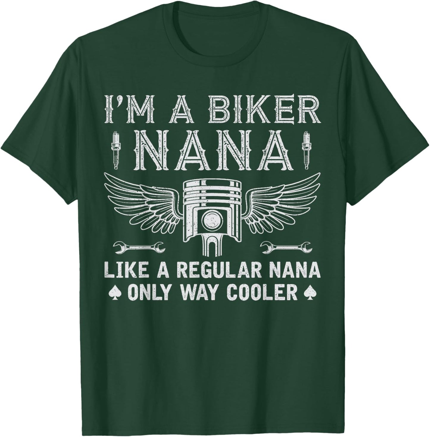 I'm A Biker Nana Just Like A Regular Nana Riding Grandma T-Shirt - T-Shirt | Forest