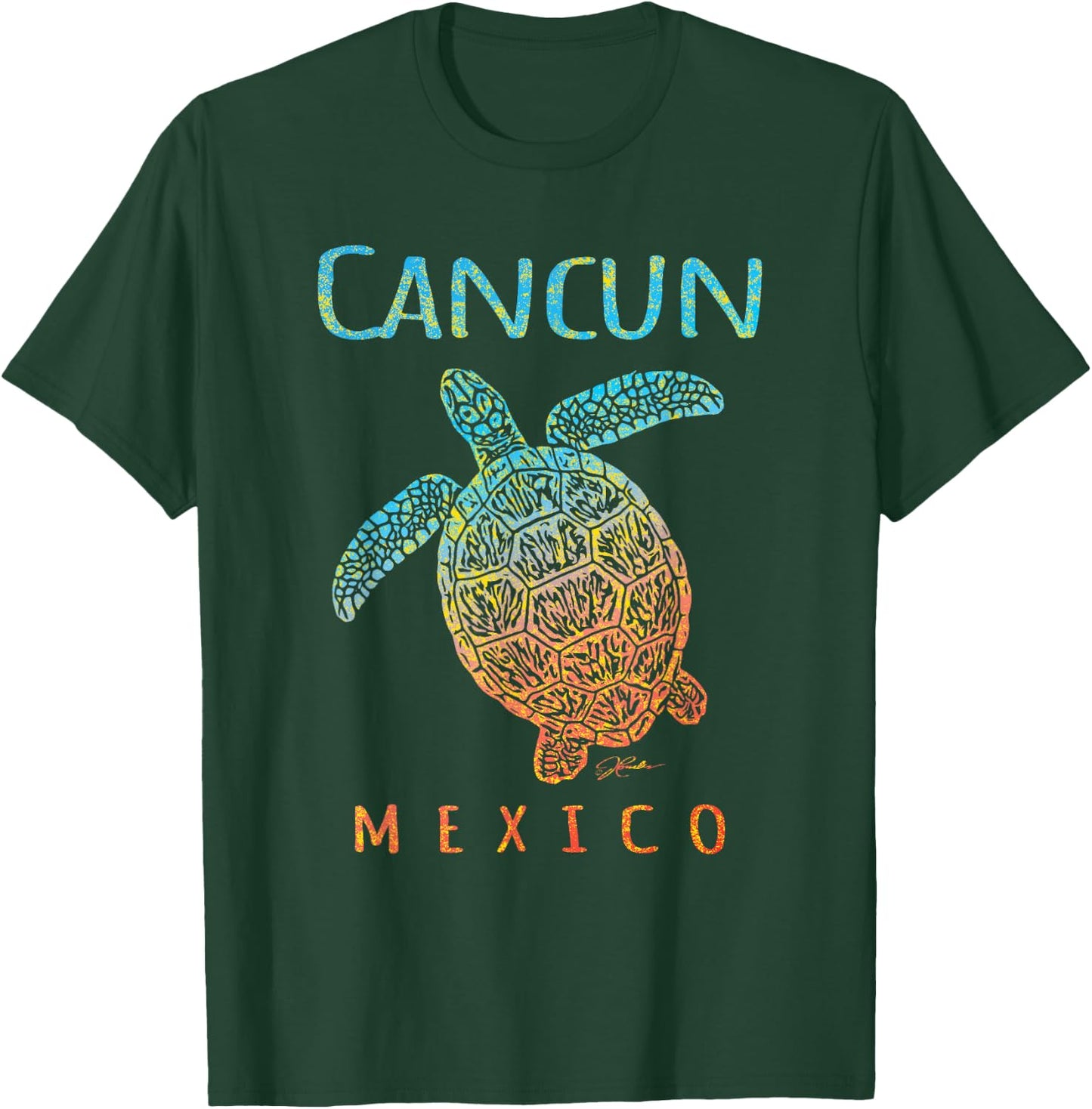 JCombs: Cancun, Mexico, Sea Turtle, Beach T-Shirt - T-Shirt | Forest