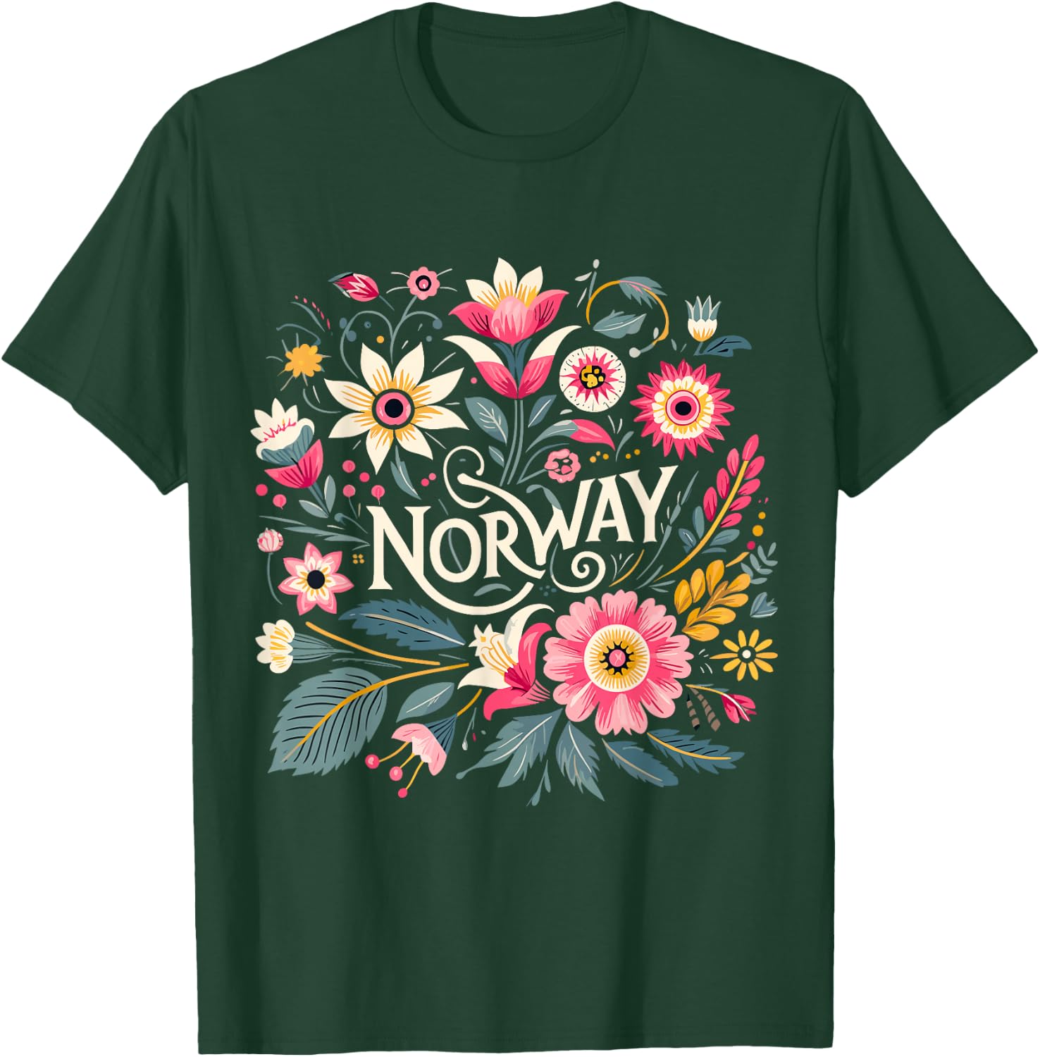 Norway Flowers Norwegian T-Shirt - T-Shirt | Forest