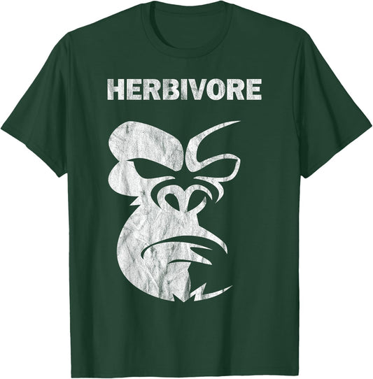 Herbivore Vegetarian Vegan Gorilla Women Men Kids T-Shirt - T-Shirt | Forest