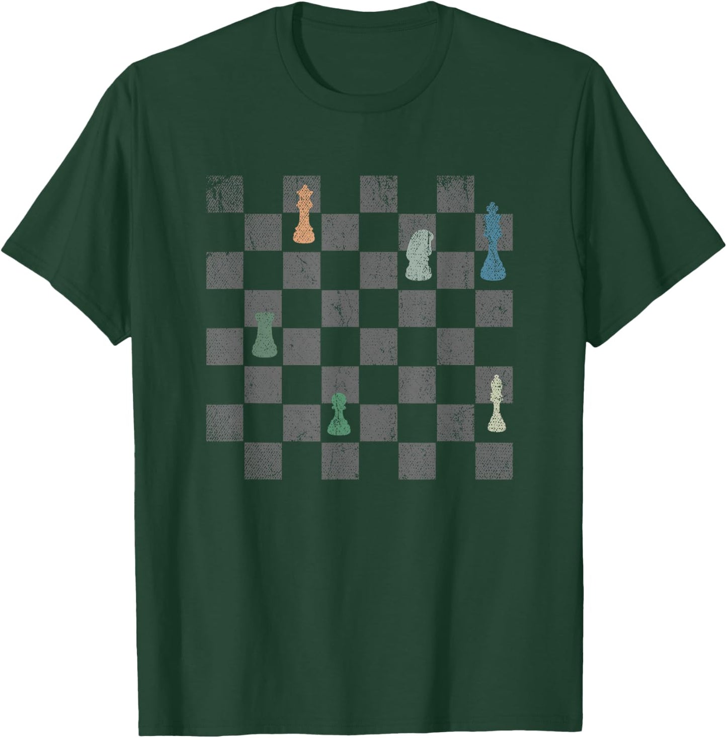 Board Game Chess Board Colourful Chess Figure Gift Chess T-Shirt - T-Shirt | Forest