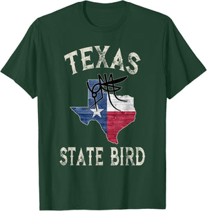 Texas State Bird Mosquito Flag T-Shirt - T-Shirt | Forest
