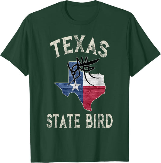 Texas State Bird Mosquito Flag T-Shirt - T-Shirt | Forest