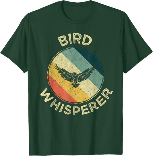 Bird Whisperer Retro Vintage Zoologist Birds Lover Gift T-Shirt - T-Shirt | Forest