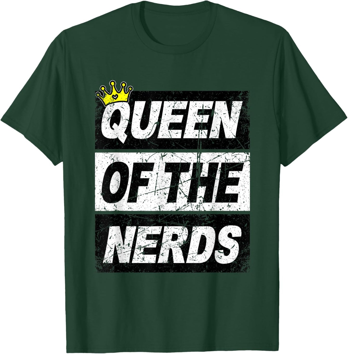 Retro Queen of the Nerds Shirt Funny Geek Women Kids T-Shirt - T-Shirt | Forest