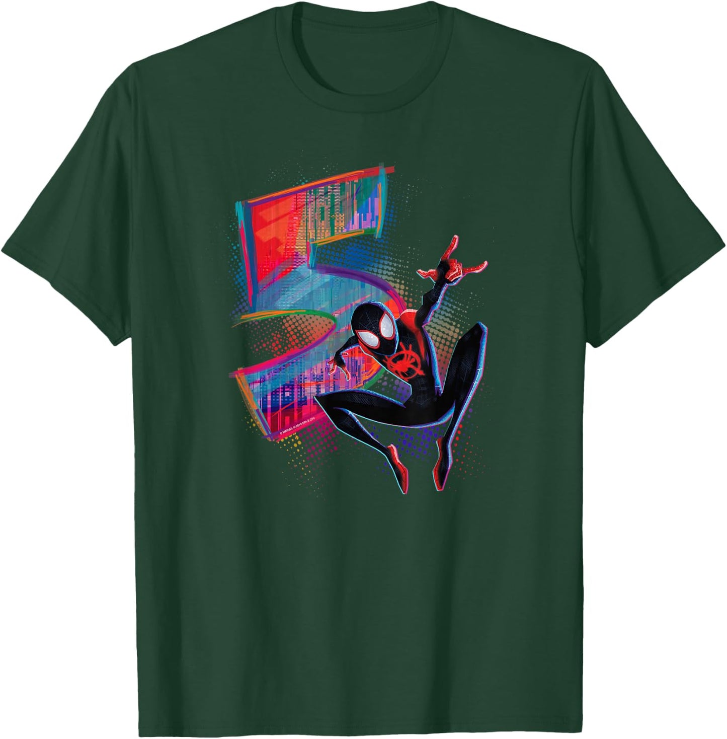 Marvel Spider-Man Miles Morales 5th Birthday Graphic T-Shirt - T-Shirt | Forest