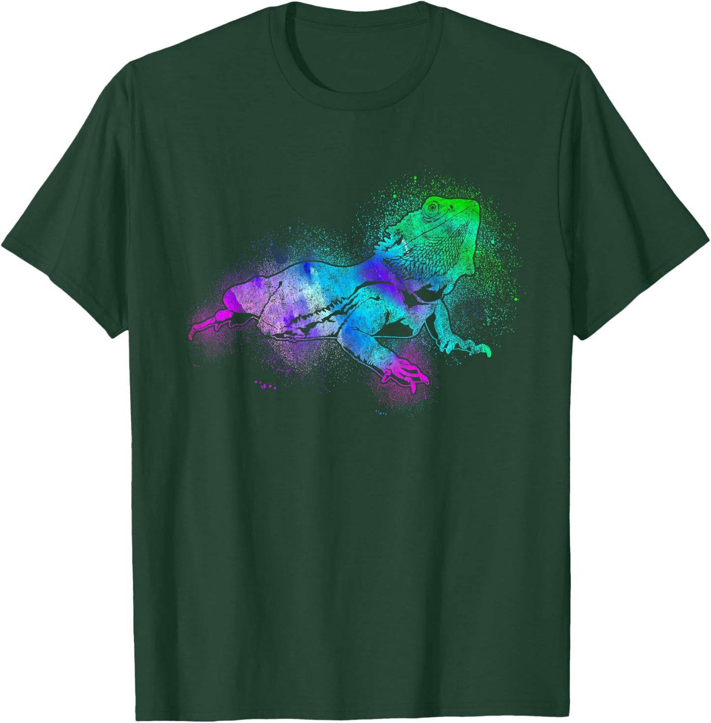 Bearded Dragon Watercolor T-Shirt - T-Shirt | Forest