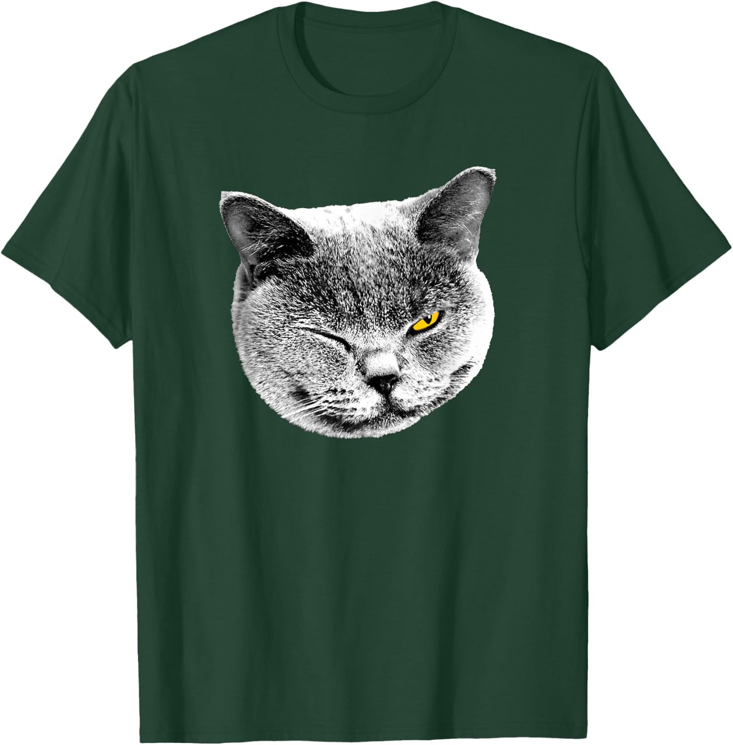 BRITISH BLUE SHORTHAIR CAT - SMILE & WINK Men Women Kids T-Shirt - T-Shirt | Forest