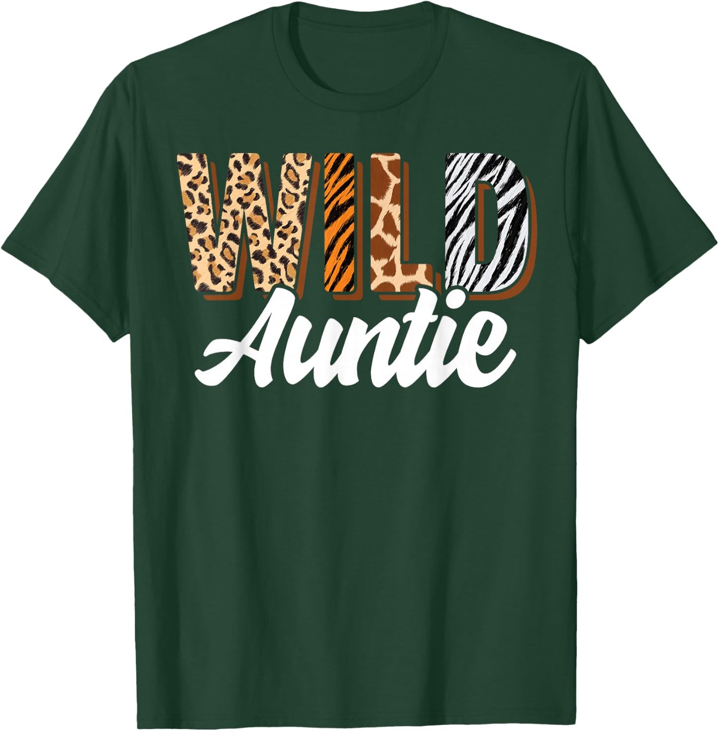 Wild Auntie Zoo Born Two be Wild B-day Safari Jungle Animal T-Shirt - T-Shirt | Forest