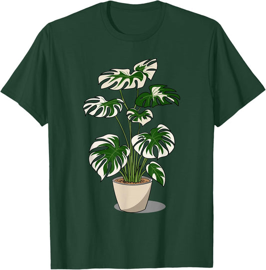 Variegated Monstera Deliciosa Variegata Plant T-Shirt - T-Shirt | Forest