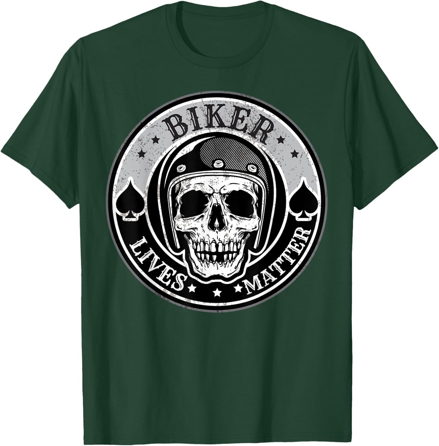 Biker Lives Matter, Motorcycle Quotes with Skull T-Shirt - T-Shirt | Forest
