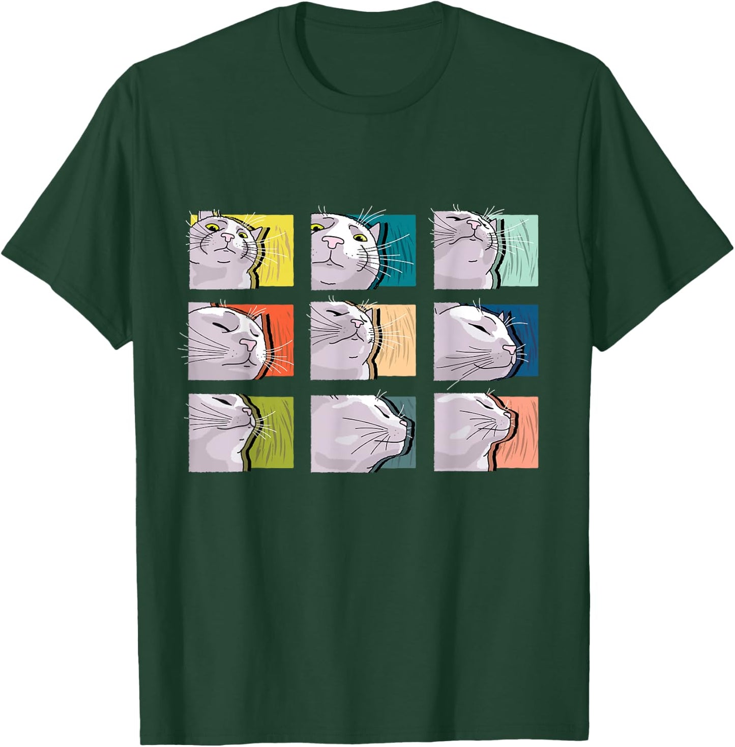 Cat Vibing Meme / CatJAM / Cat Vibing to Music (Color) Women Girls Kids T-Shirt - T-Shirt | Forest