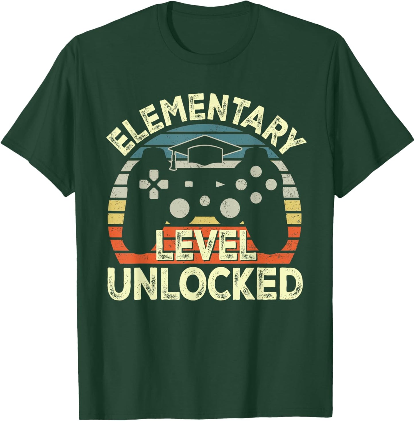 Elementary Level Unlocked Video Game Back to School Boys T-Shirt - T-Shirt | Forest
