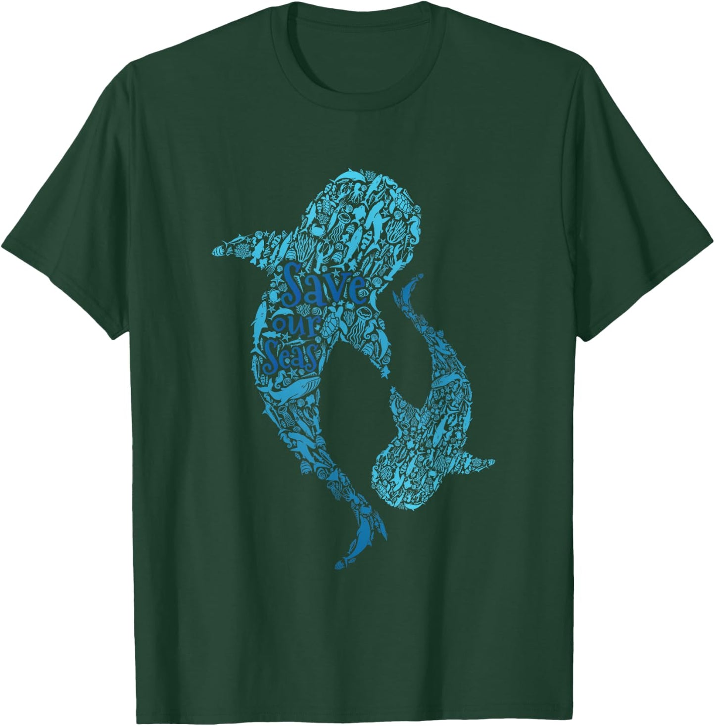 Save the Seas White Shark Environmental Awareness Gift T-Shirt - T-Shirt | Forest