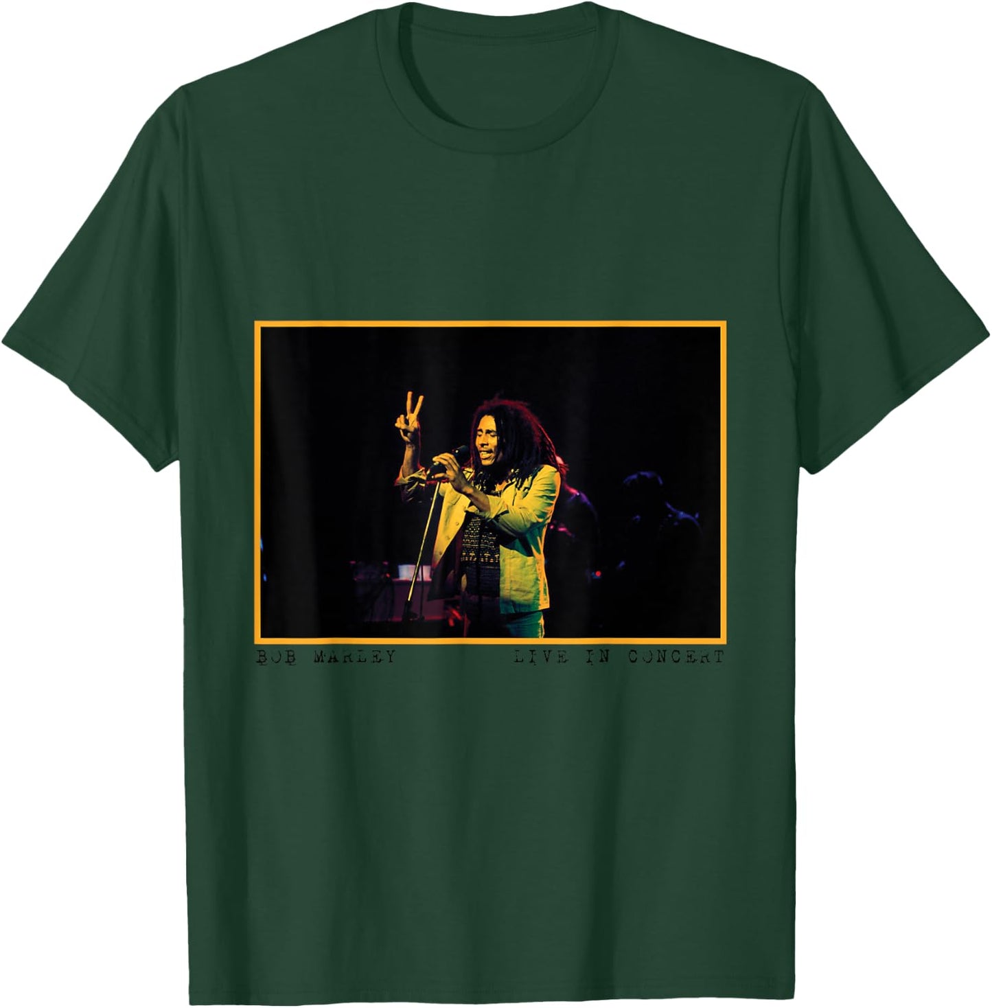 Bob Marley x David Burnett Live in Concert Photo T-Shirt - T-Shirt | Forest