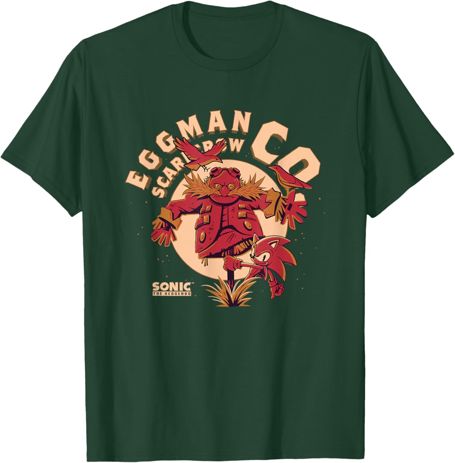 Sonic The Hedgehog Halloween Eggman Scarecrow Co. Vintage T-Shirt - T-Shirt | Forest