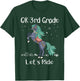 OK 3rd Third Grade Lets Ride Horse Back To School Girls T-Shirt - T-Shirt | Forest