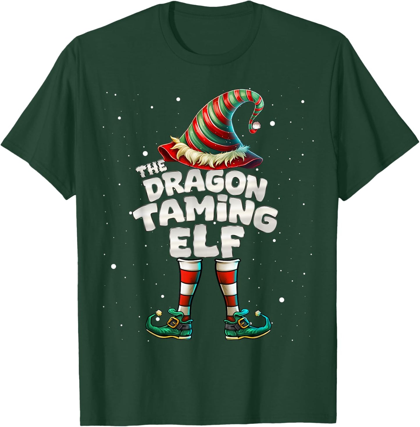 The Dragon Taming Elf Family Matching Group Christmas T-Shirt - T-Shirt | Forest