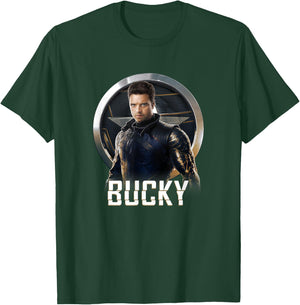 Marvel Falcon & Winter Soldier Bucky Shield Portrait V2 T-Shirt - T-Shirt | Forest