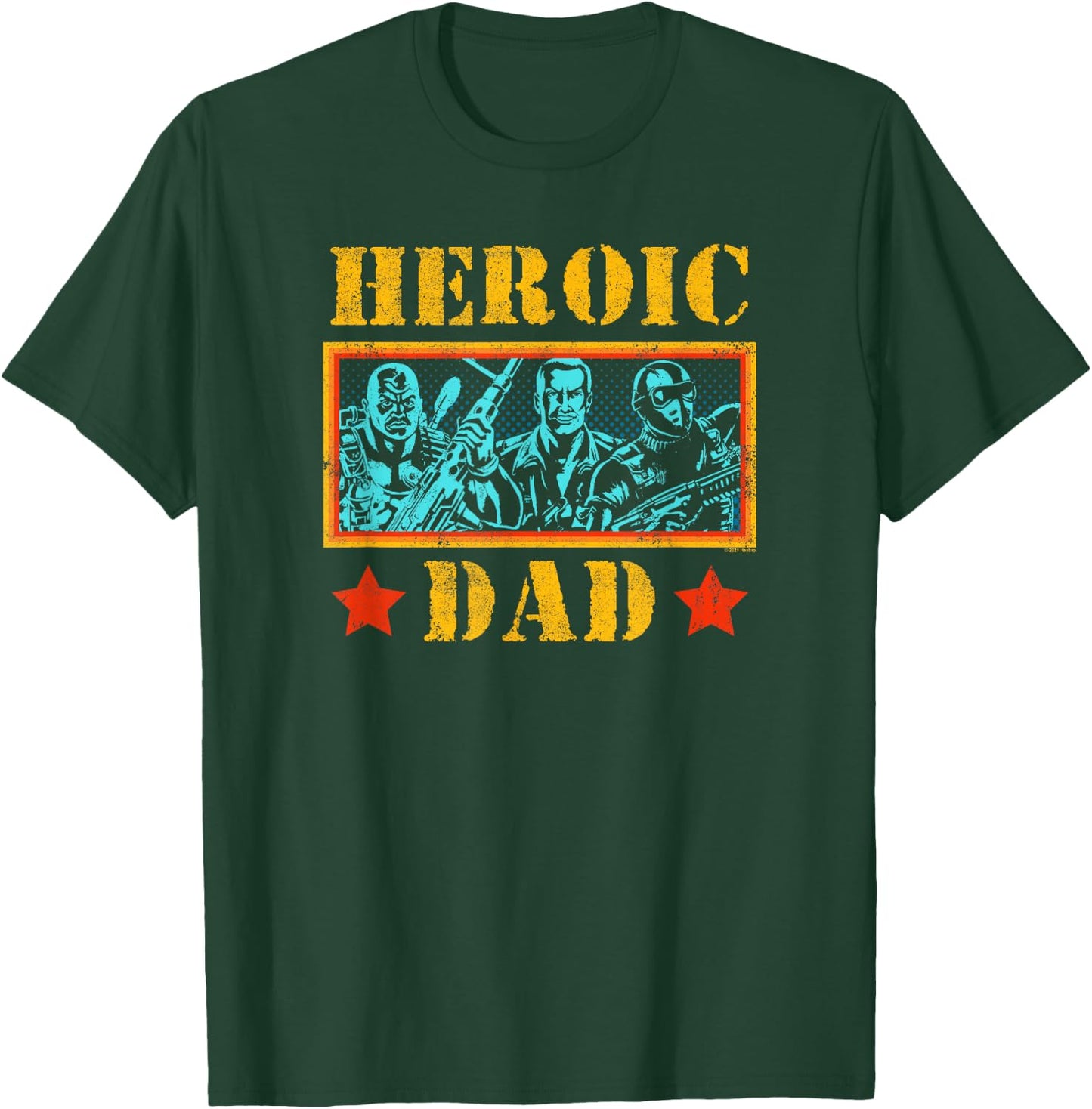G.I. Joe Father's Day Heroic Dad Vintage Army Stamp Logo T-Shirt - T-Shirt | Forest