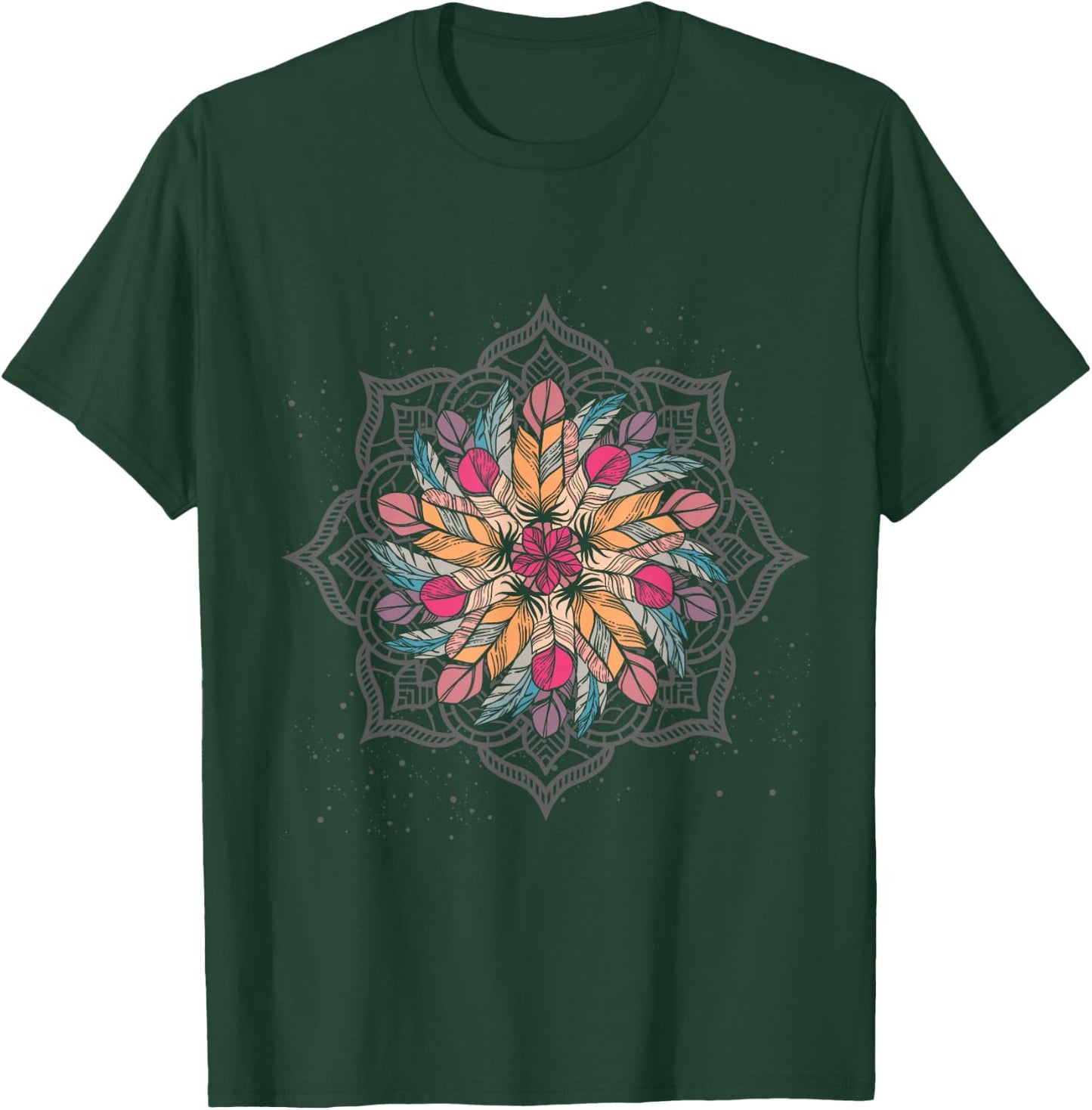 Colorful Women Girls Kids Gifts Mandala T-Shirt - T-Shirt | Forest