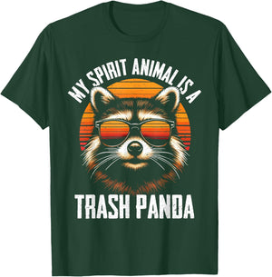 Funny Racoon Art My Spirit Animal is a Panda Trash T-Shirt - T-Shirt | Forest