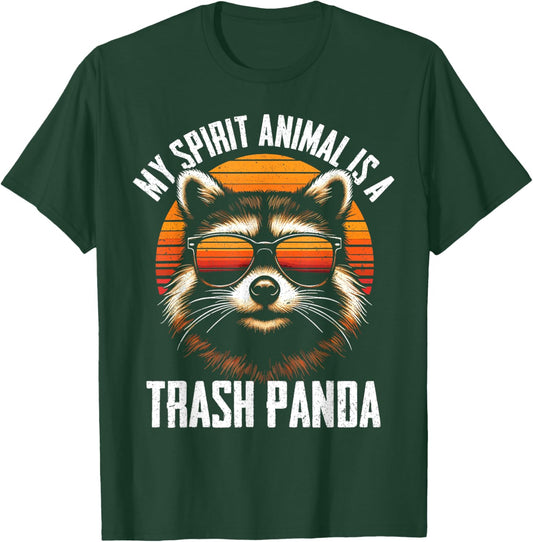 Funny Racoon Art My Spirit Animal is a Panda Trash T-Shirt - T-Shirt | Forest