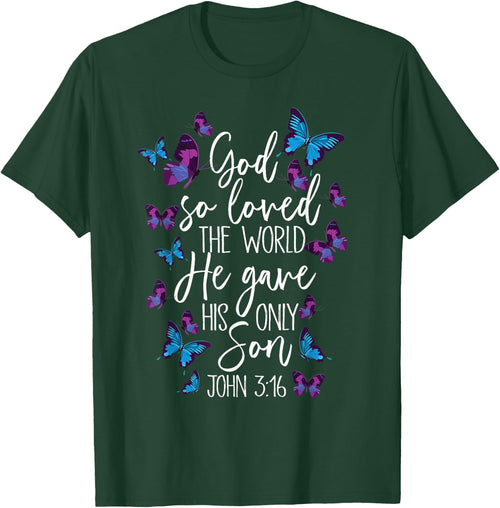 Christian Bible Verse God Gave His Son John 5:13 Butterfly