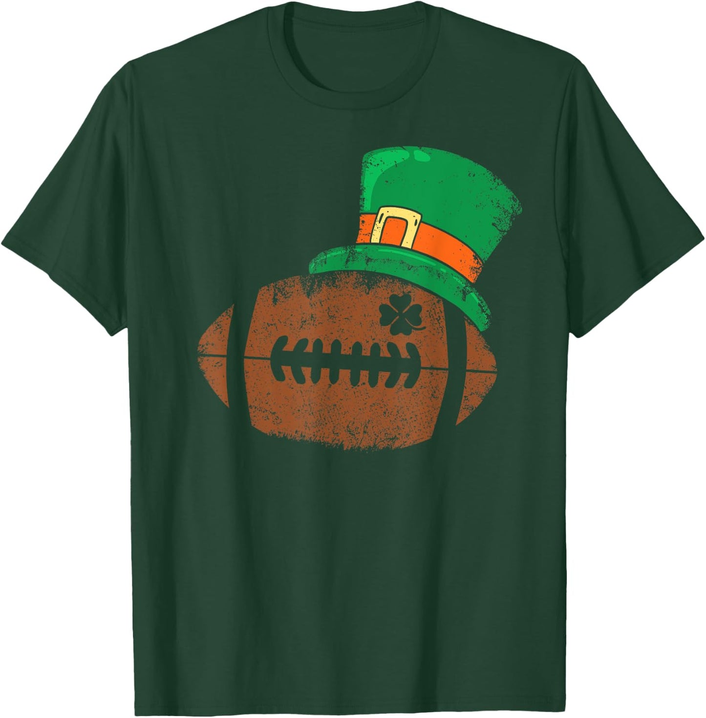 Football St Patricks Day Shamrock Sports T-Shirt - T-Shirt | Forest